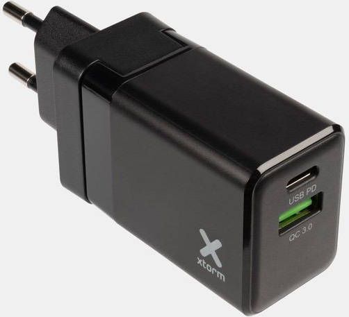 Xtorm Volt Travel Oplader zonder Kabel 20W Power Delivery + Quick Charge Zwart