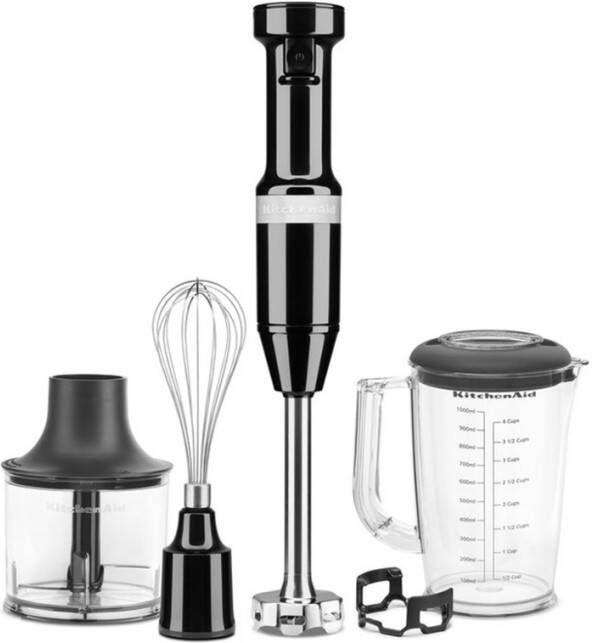 KitchenAid Staafmixer met accessoires 5KHBV83 Onyx zwart