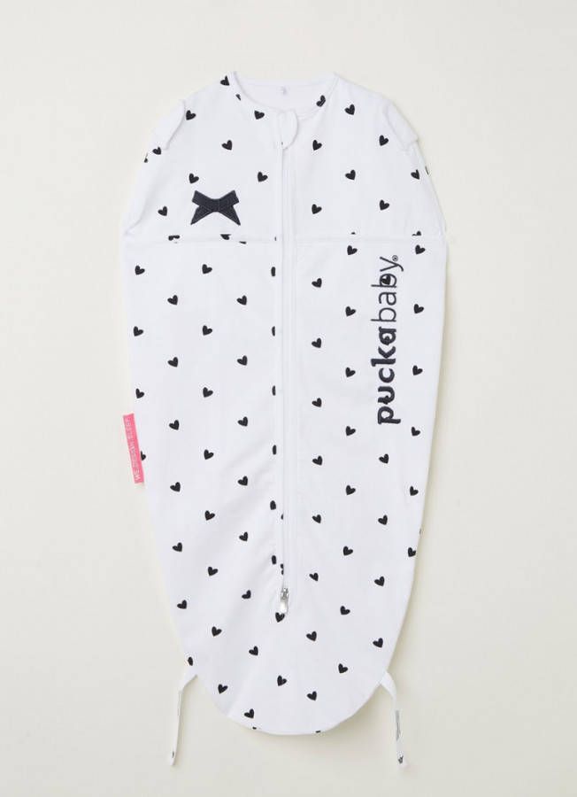 Puckababy Inbakerdoek The Original Mini White Love 3 Tot 6 Maanden