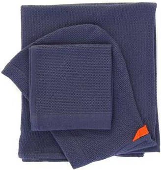 Ekobo Baño Babyhanddoek en Washand 100% Organisch Katoen Blue