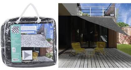 Schaduwdoek Camouflage driehoek 360x360x360 donkergrijs