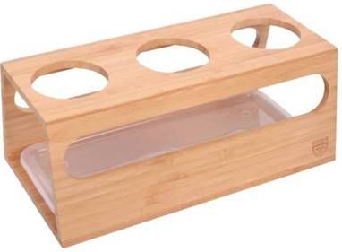 Orange85 Flessenhouder Voor Sodastream 3 Flessen 31x16x12cm Hout