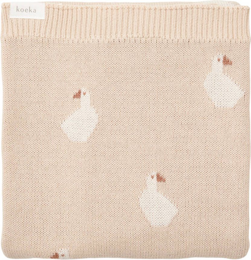 Koeka Familie De Bain wiegdeken met ingebreid patroon