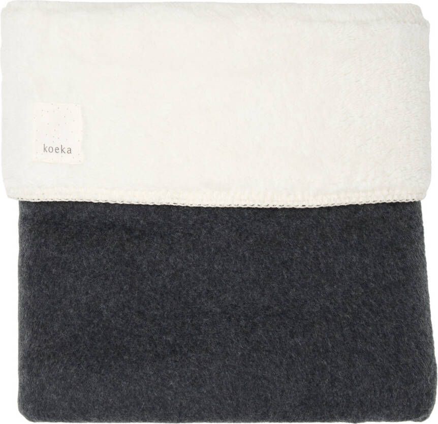 Koeka Vancouver teddy baby wiegdeken Dark Grey 75x100 cm