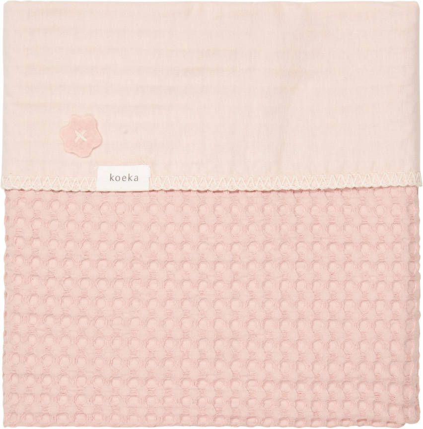 Koeka Amsterdam baby wiegdeken flanel 75x100 cm shadow pink/light shadow pink