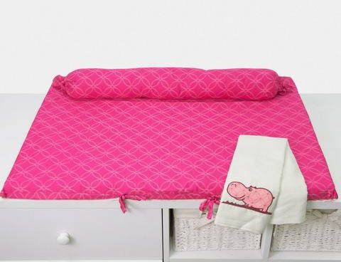toTs by smarT rike ® Wikkelmat Vreugde Hippo , pink 100x80x4x4cm Roze/lichtroze