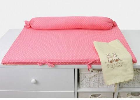 toTs by smarT rike ® Wikkelmat Vreugde Rabbit , pink 100x80x4x4cm