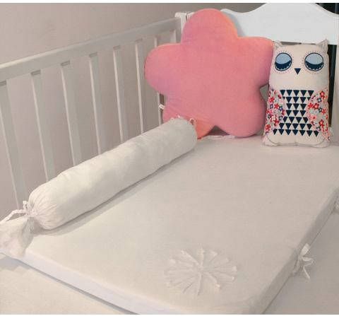 toTs by smarT rike ® aankleedkussen Pure White Flower s 100x80x4x4cm Wit