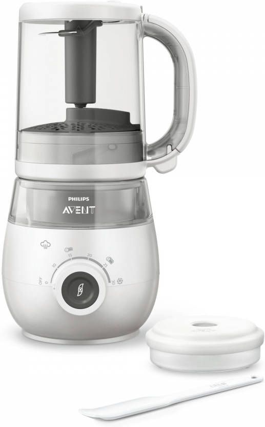 Philips AVENT Babyvoedingmaker SCF883/01 4 in 1 functie, stomen, mixen, ontdooien, opwarmen, lifter, receptenboek, 400 w