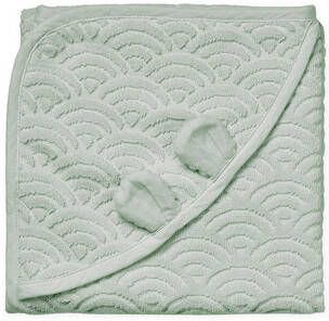 Cam® COPENHAGEN Cam Copenhagen Badcape met capuchon en oren baby groen