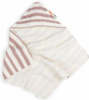 Done by Deer ™ Badhanddoek met capuchon Stripes Roze