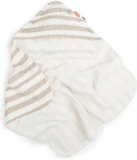 Done by Deer ™ Badhanddoek met capuchon Stripes Sand