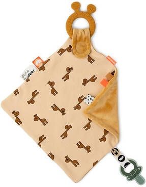 Done by Deer ™ Knuffeldoekje met bijtring Raffi, mosterdgeel