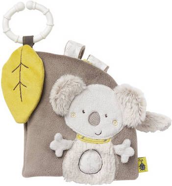 Fehn Grijpspeeltje Textielen boek Australia met ring ter bevestiging aan kinderwagen, babyzitje of bed