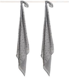 Jollein hydrofiel multidoek large 115x115cm set van 2 Spot grey