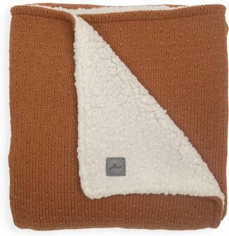 Jollein baby wiegdeken teddy 75x100cm Bliss knit caramel