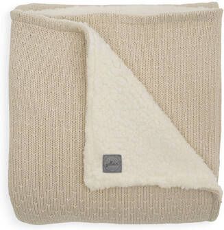 Jollein baby wiegdeken teddy 75x100cm Bliss knit nougat