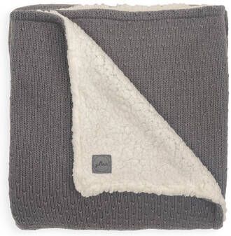 Jollein Wiegdeken Bliss Knit Teddy Storm Grey 75 x 100 cm