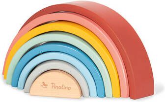 Pinolino ® Stapelspeelgoed Houten regenboog Ruby Made in Europe, FSC® hout uit duurzaam beheerde bossen(8 delig )
