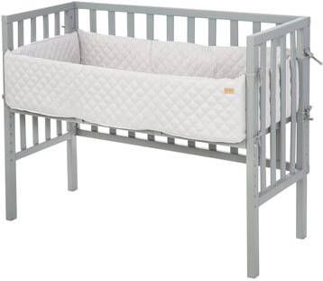 Roba ® Extra bed 2 in 1 Style, taupe met matras, hoofdbeschermer en veiligheidsbarrière
