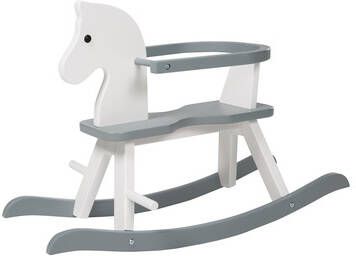 Roba ® Hobbelpaard Wit/grijs houten