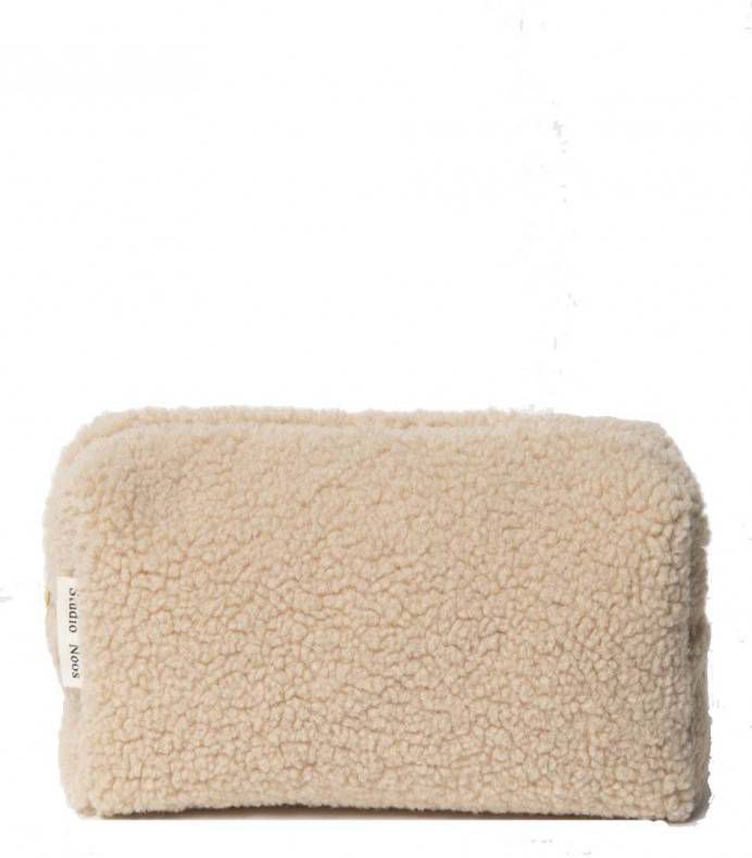 Studio Noos Make up tasjes Chunky Teddy Pouch Beige