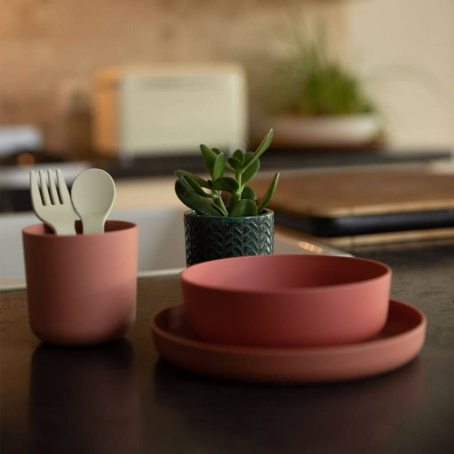 Bo Jungle 5 delige Babyserviesset CPLA terracottakleurig