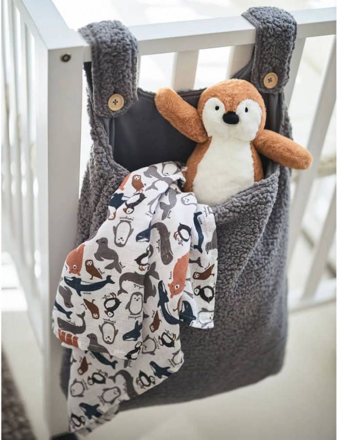 Jollein hydrofiel multidoek large 115x115cm set van 2 Polar grijs