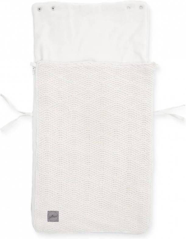 Jollein Voetenzak Groep 0+ Autostoel 3/5 Punts Gordel River Knit Cream White
