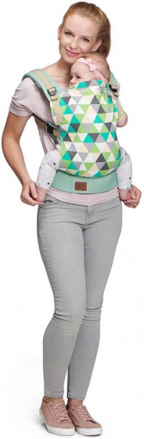 WAYS Kinderkraft Draagzak Draagzak Baby 0.7 Kg Mint Zeer Compact Opvouwbaar Vanaf 3 Maanden 2 Draagposities