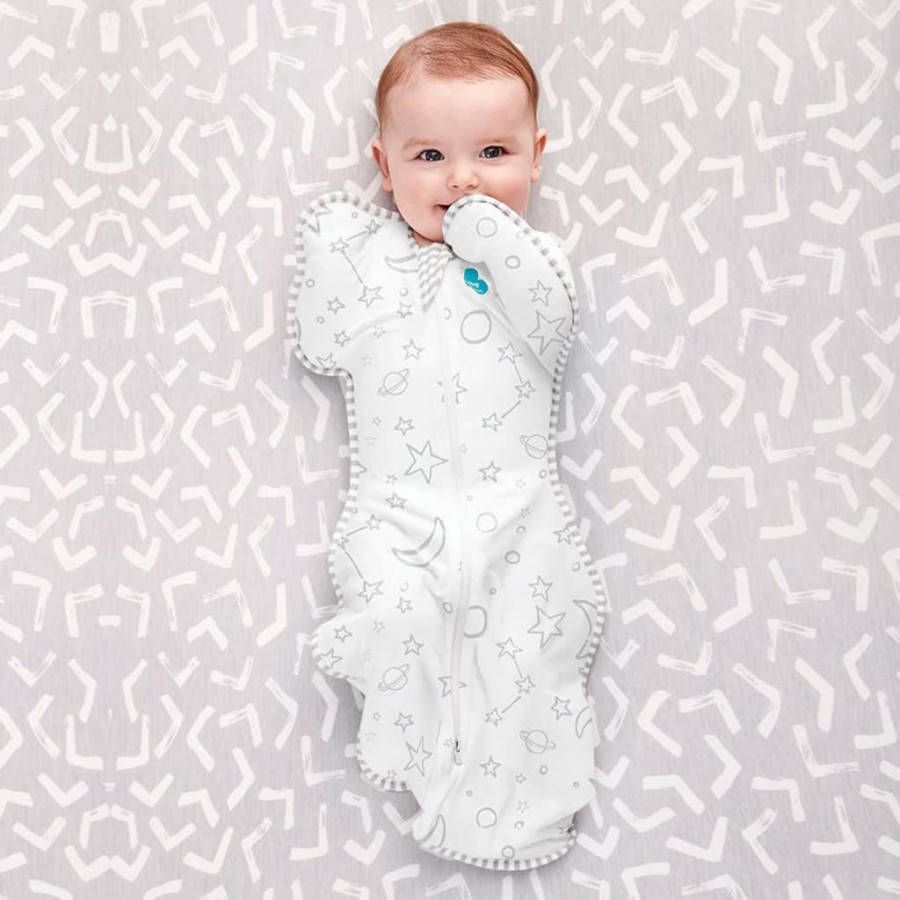 Love to Dream Babydoek Swaddle Up Bamboo fase 1 S sterren crè, mekleurig