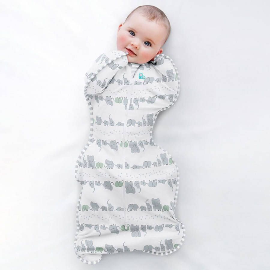 Love to Dream baby zomer inbakerslaapzak LITE 0 4 mnd grijs/wit