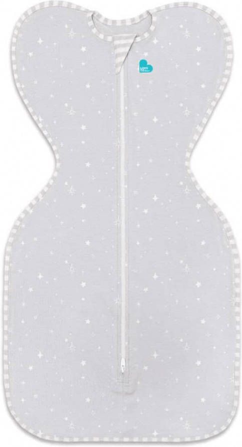 Love to Dream baby zomer inbakerslaapzak LITE 0 4 mnd grijs/wit