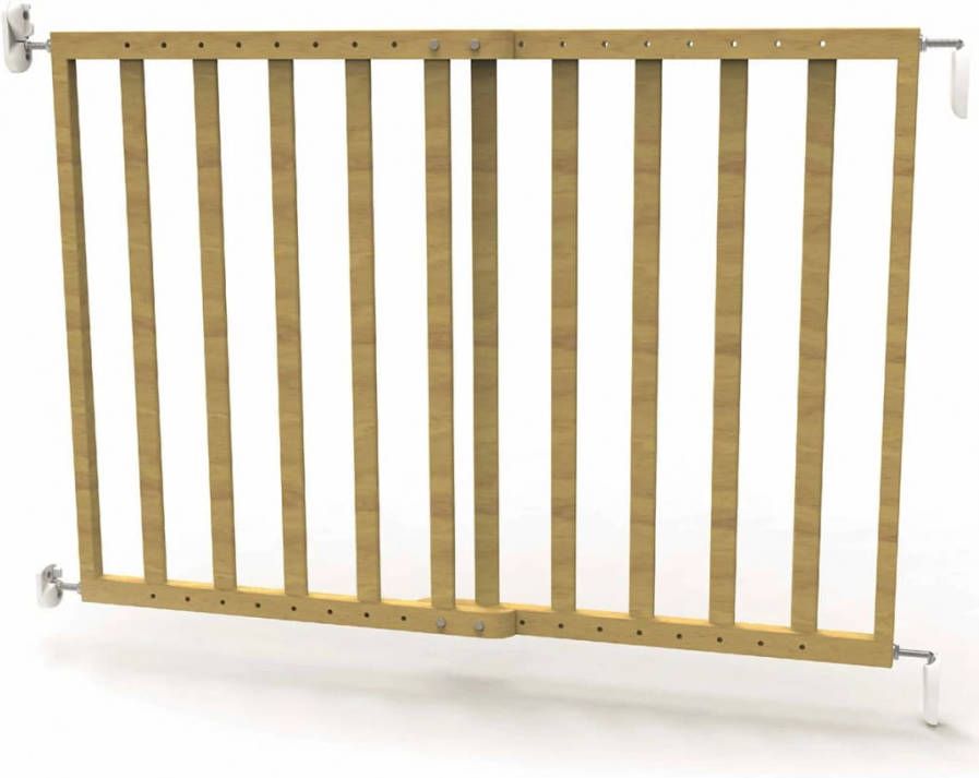 Noma Veiligheidshekje verlengbaar 63, 5 106 cm hout natuurlijk 93729