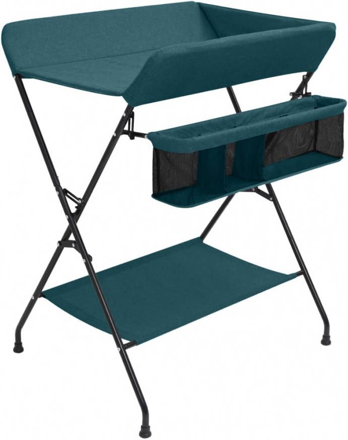 VIDAXL Verschoontafel ijzer groen