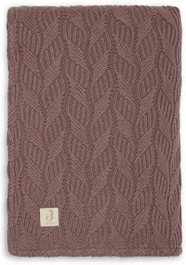 Jollein baby ledikantdeken 100x150cm Spring knit chestnut/coral fleece